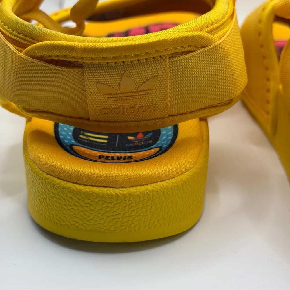Adidas Pharrell Williams Hu Adilette 2.0 Slides Yellow Sandals Mens 8